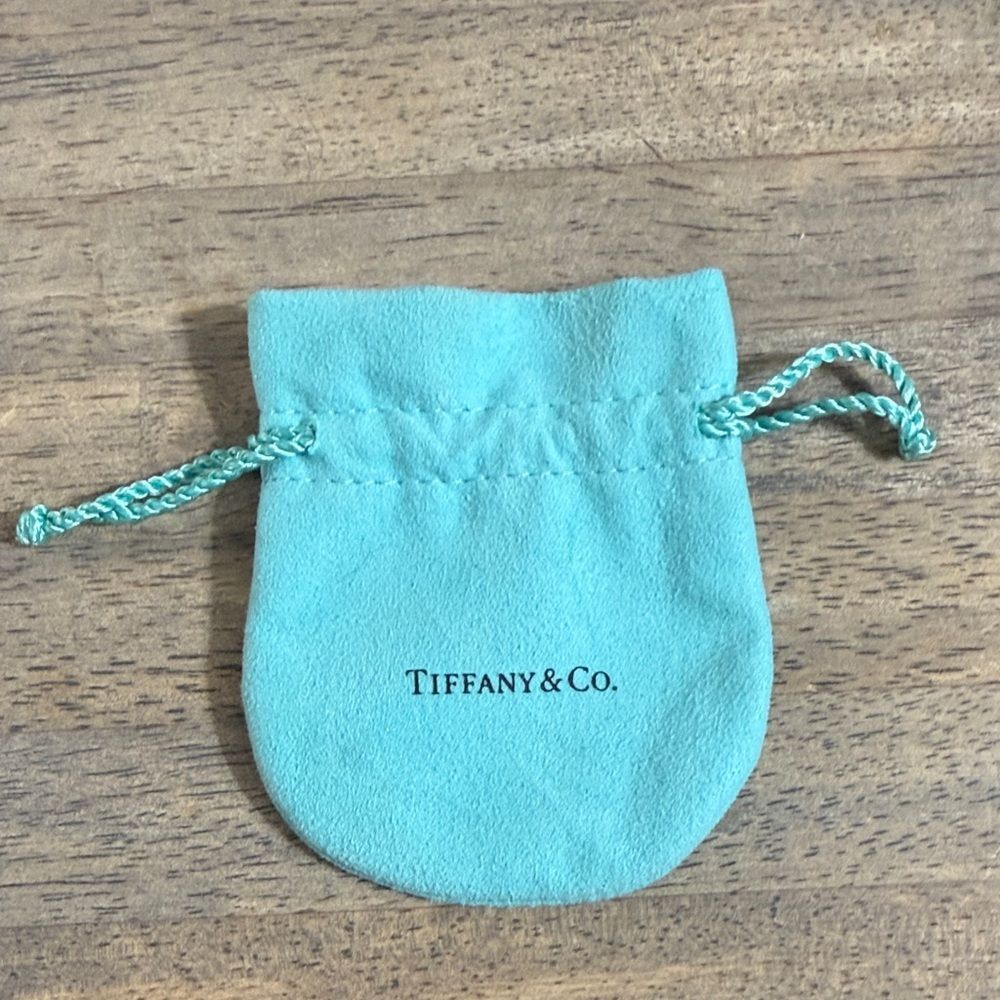 Tiffany & Co Blue Suede Jewelry Pouch Drawstring Dust Bag Small